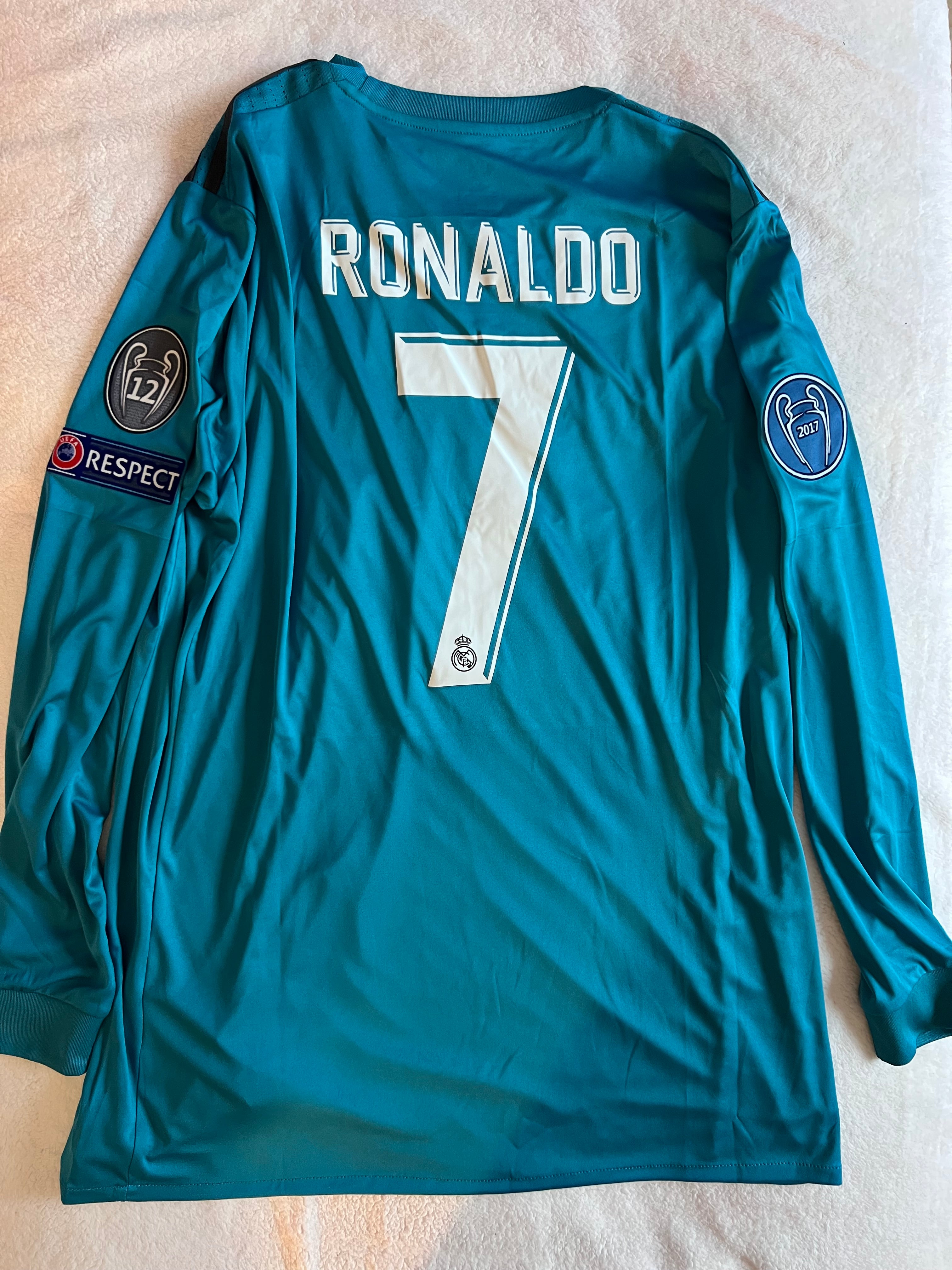 Ronaldo Real Madrid finals details 2017 long sleeve