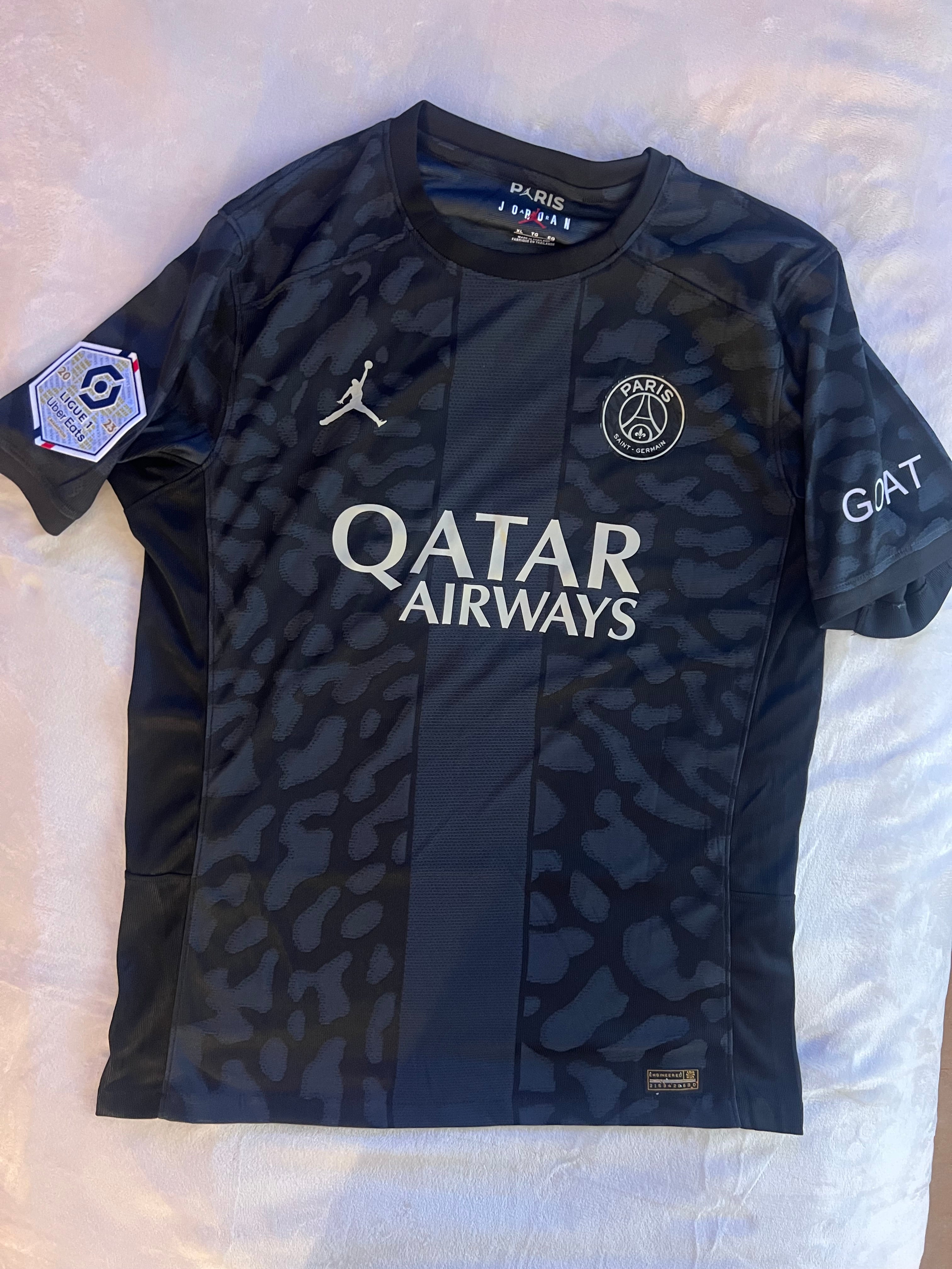 Neymar Jr PSG Goat edition soccer jersey.