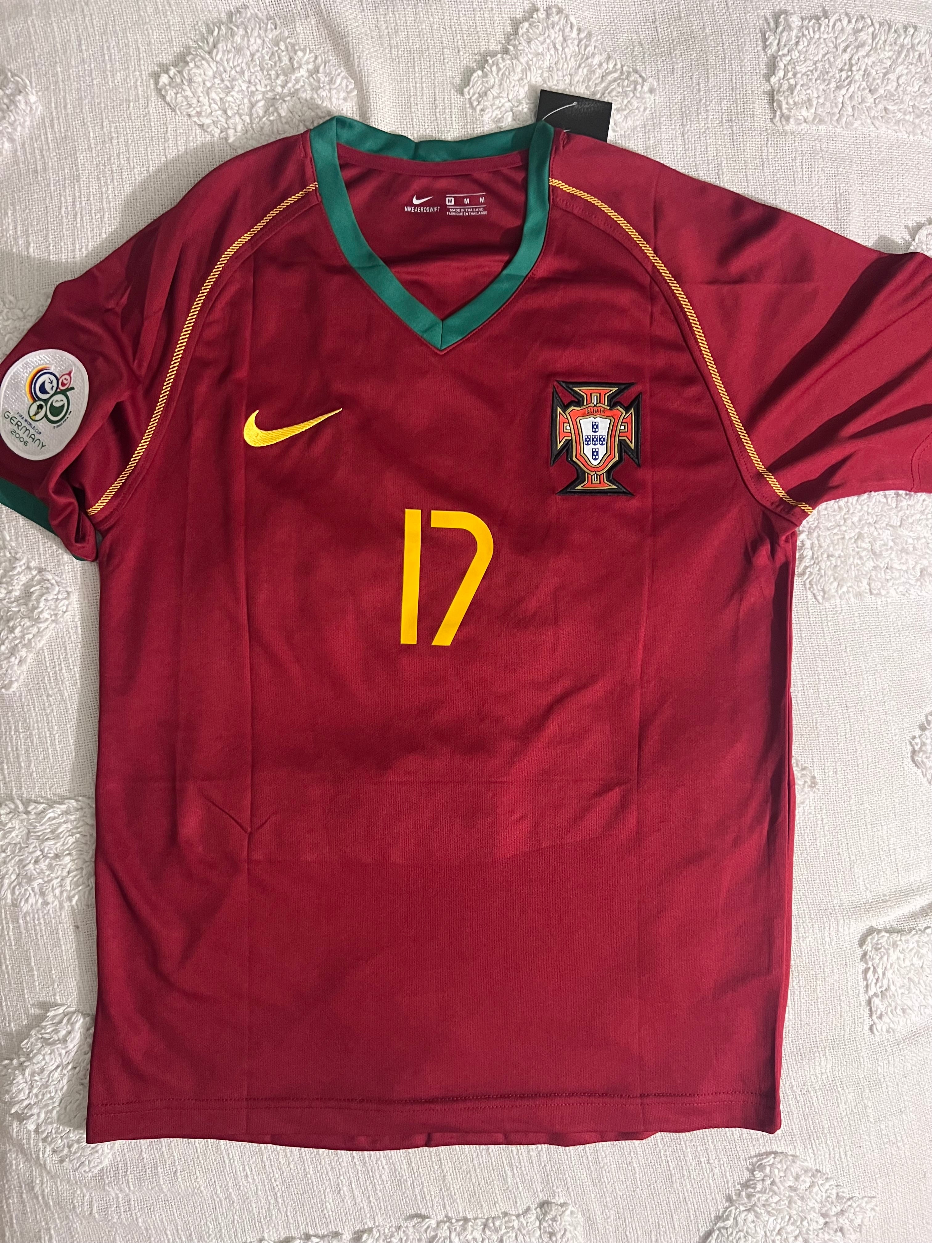 Ronaldo Portugal 2006 retro jersey all patches.