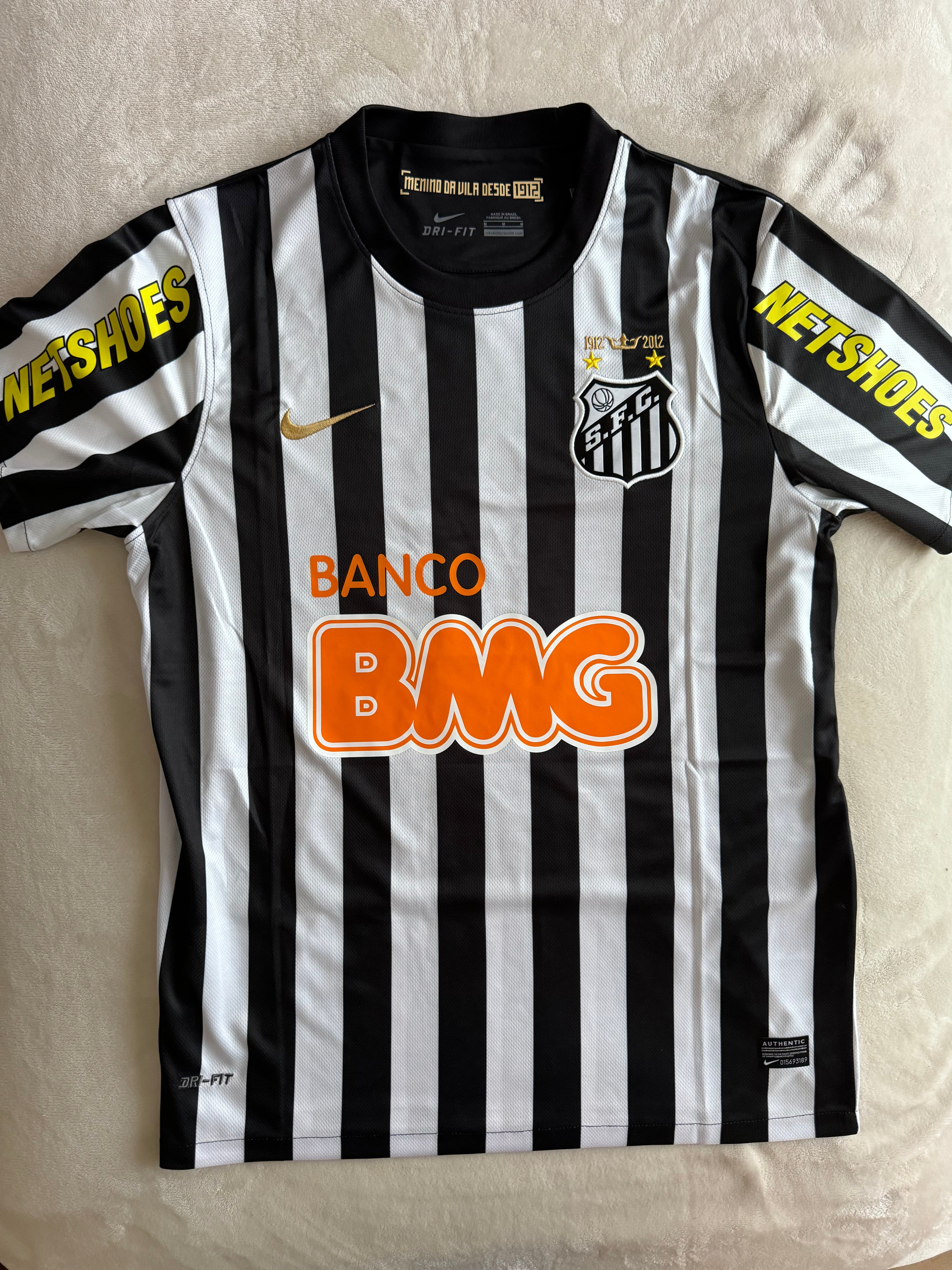 Neymar Jr Santos Black and white Player 2011 Retro