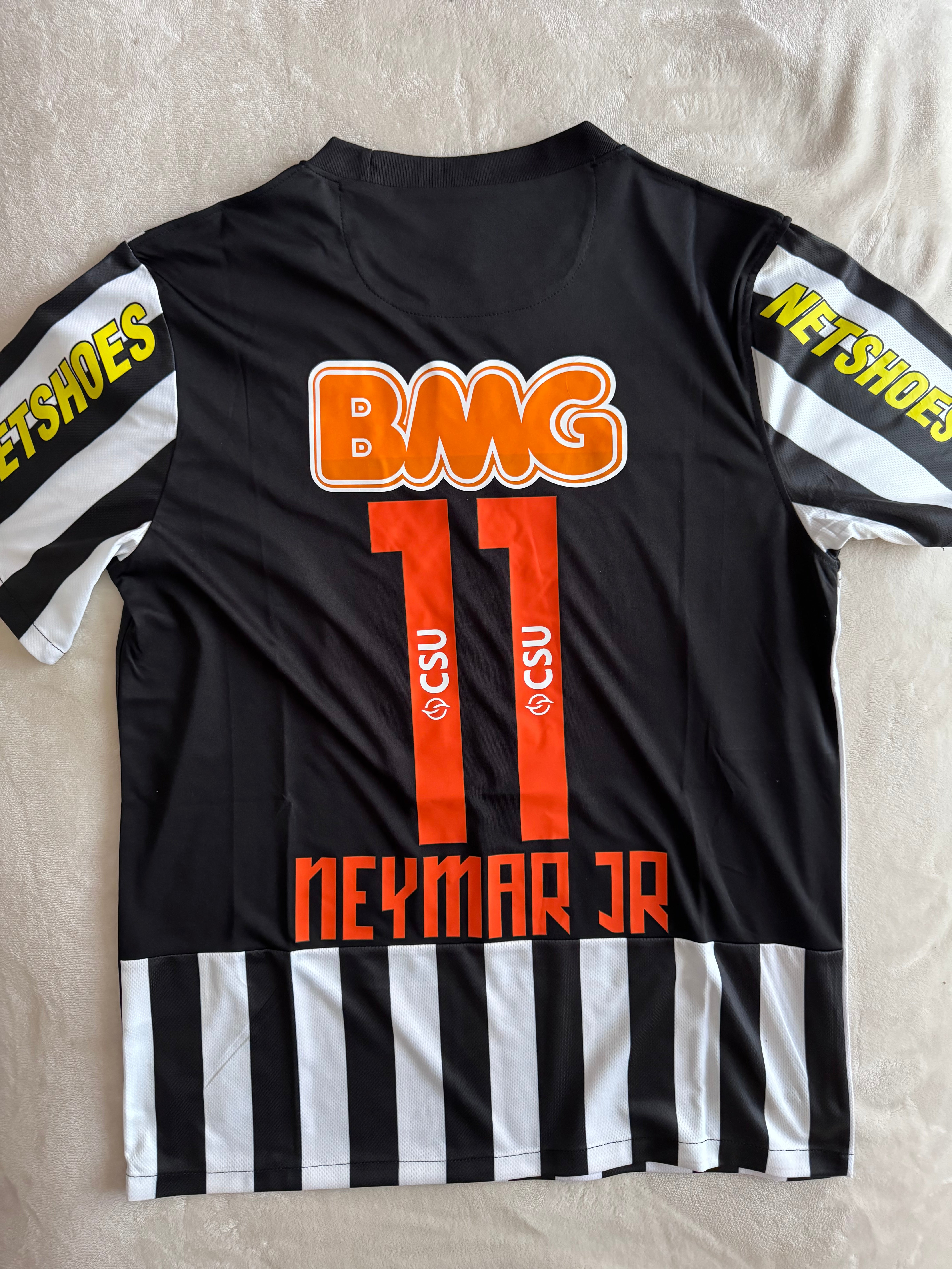 Neymar Jr Santos Black and white Player 2011 Retro