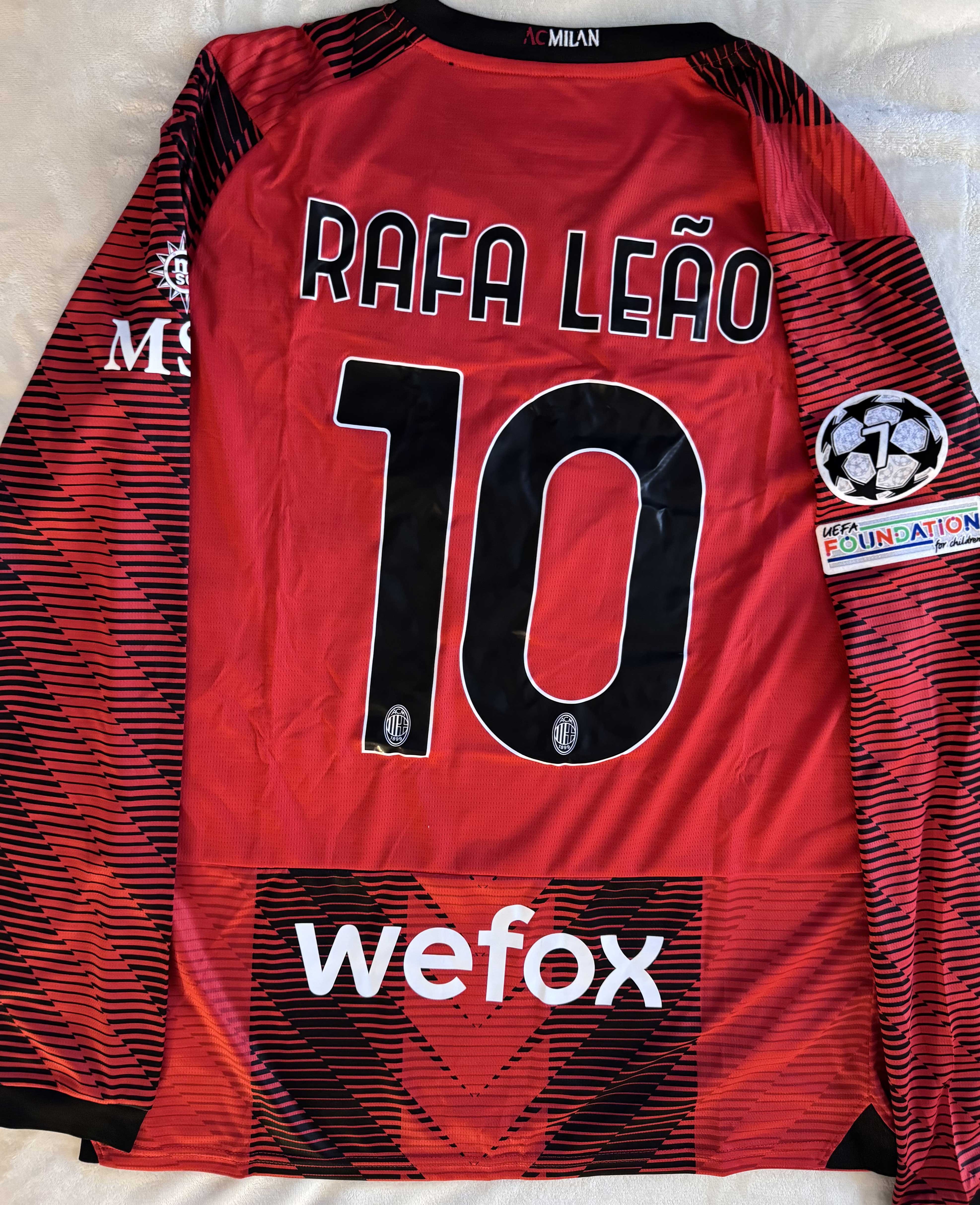 Rafa Leao player verseion soccer jersey AC MILAN 23/24