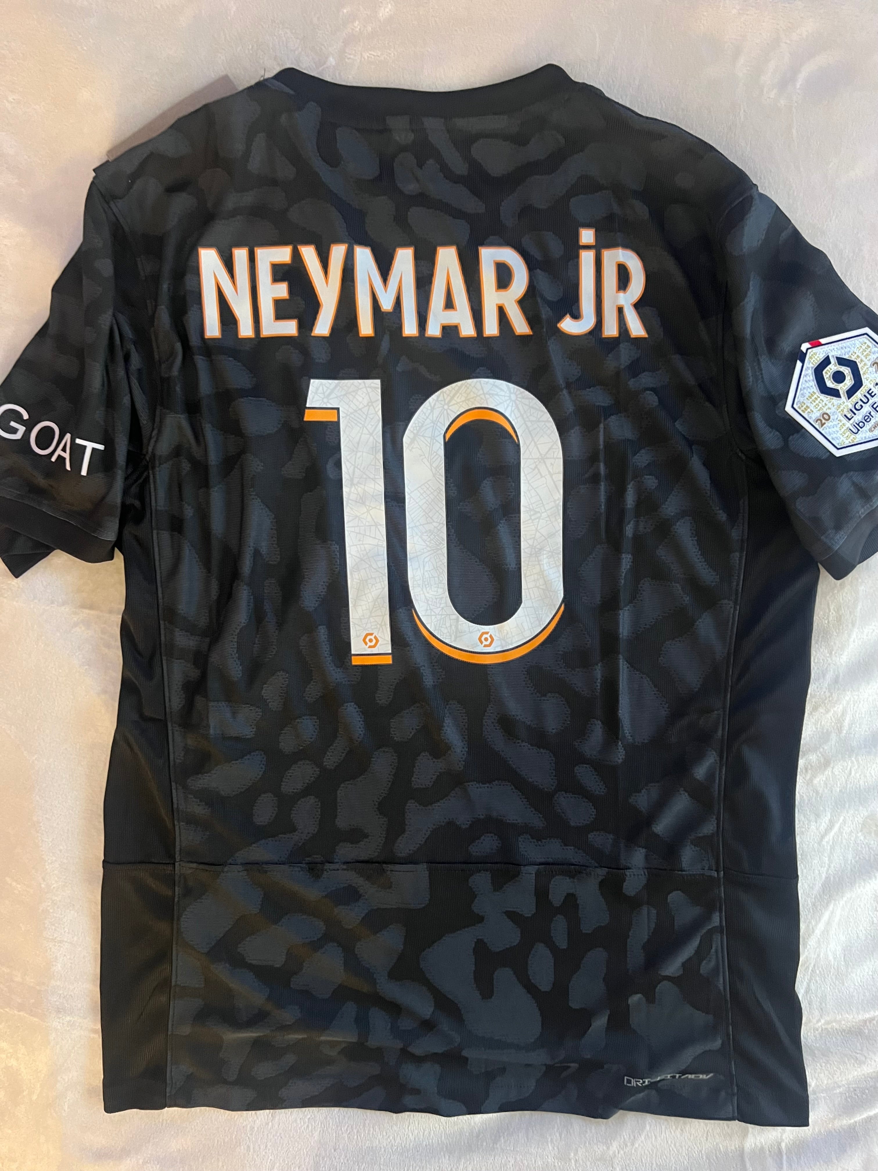 Neymar Jr PSG Goat edition soccer jersey.