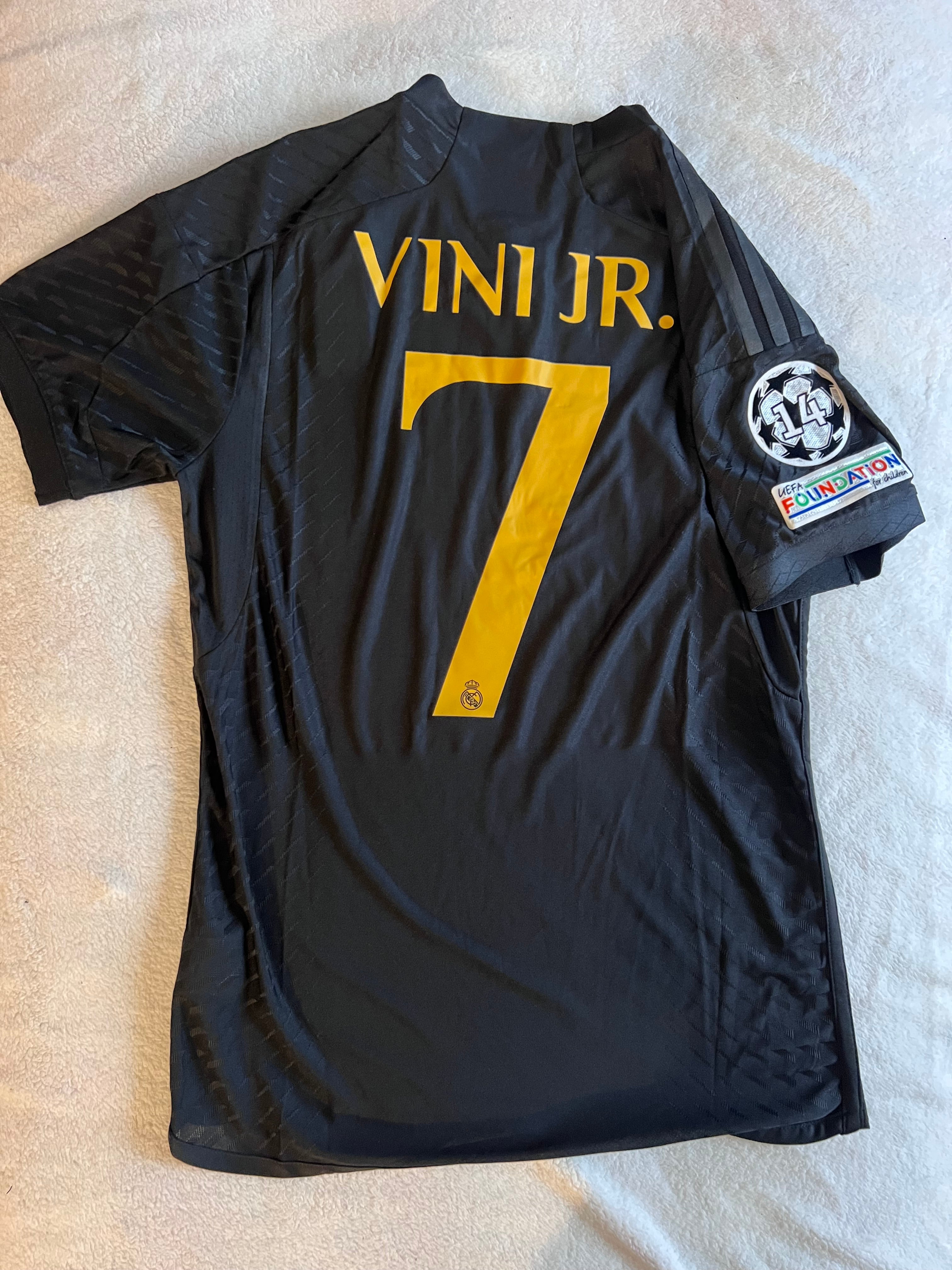 Vinicius Jr Real madrid Black Player jersey 2023-2024